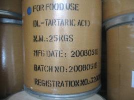 Tartaric Acid Monohydrate & Anhydrous Food Additive
